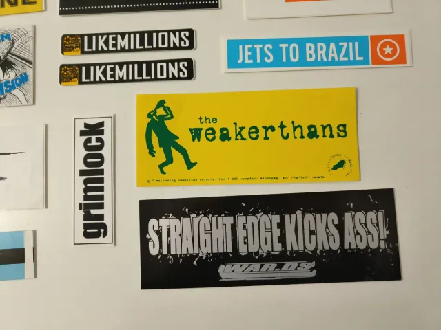 Lotto 22 adesivi hardcore punk vintage originali