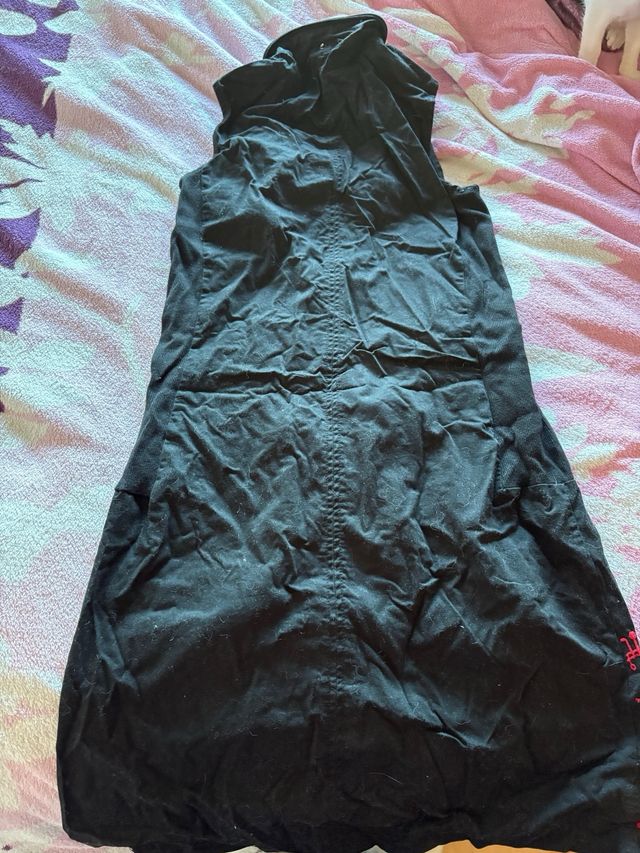 Vestido Desigual Negro con Bordados