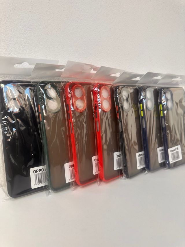 Fundas OPPO A18 semitransparentes colores