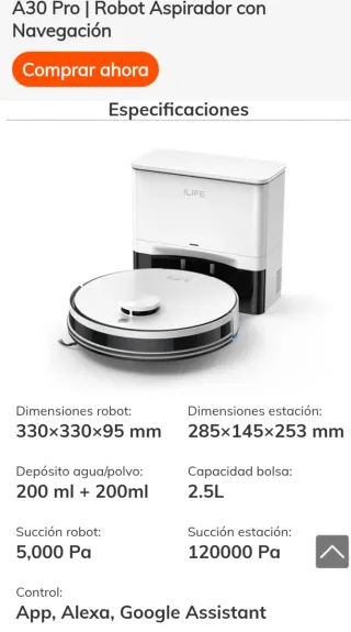 Robot Aspirador ILIFE A30 Pro