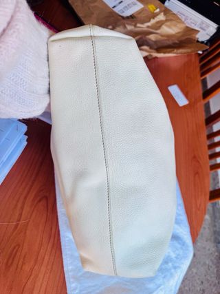 Bolso de piel Prada Beige/Blanco