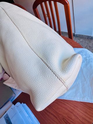 Bolso de piel Prada Beige/Blanco