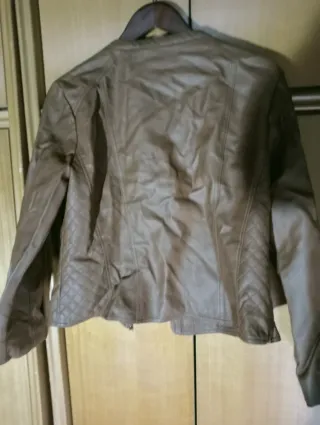 Chaqueta Piel Mujer Talla XXL Marrón