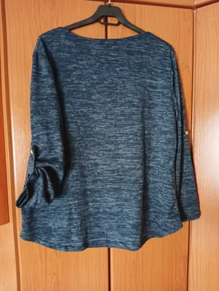 Jersey mujer azul y gris talla 46