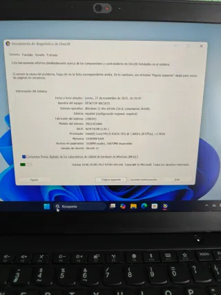 Lenovo X390 16RAM/256SSD i5 Impecable
