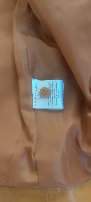 Cazadora Piel Camel Talla S/M