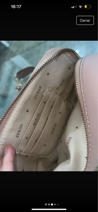 Bolso Guess Rosa y Dorado Nuevo