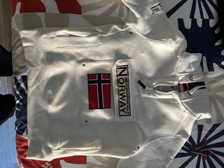 Sudadera Geographical Norway Blanca Talla M