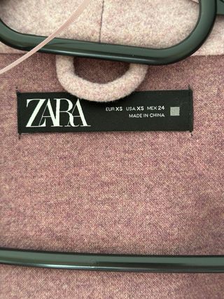 Abrigo Zara Rosa Talla S