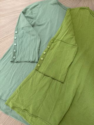 Jersey verde manga 3/4