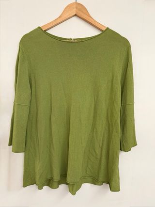 Jersey verde manga 3/4