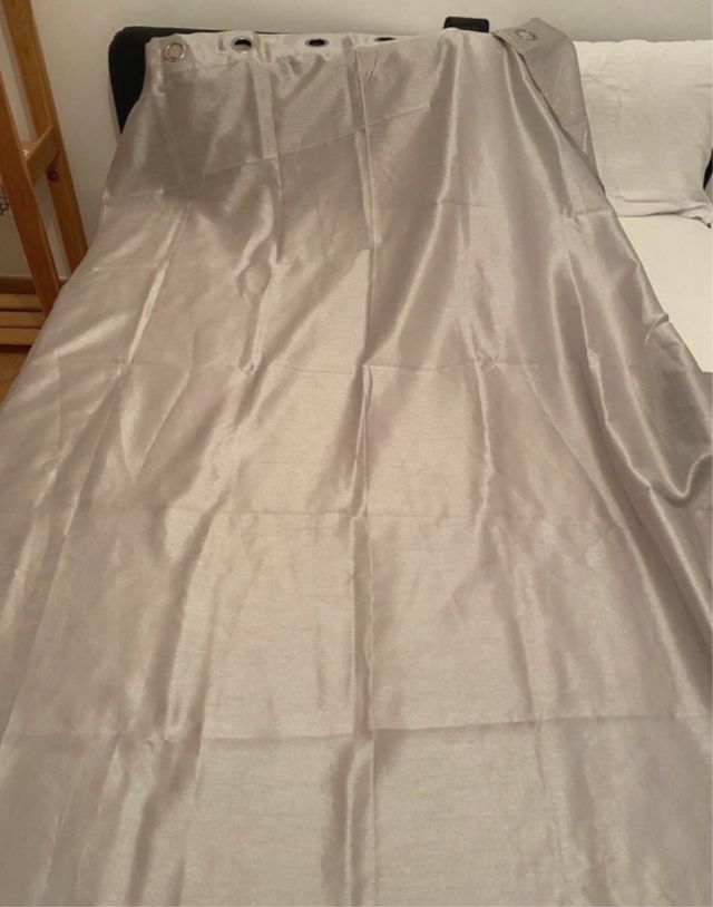 Tenda doppio pannello argento