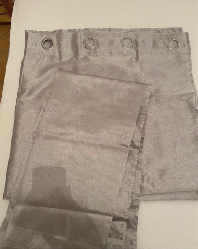 Tenda doppio pannello argento