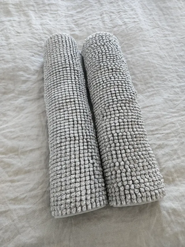 2x1 alfombrillas baño grises