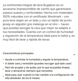 Colchoneta lana silla de paseo Bugaboo
