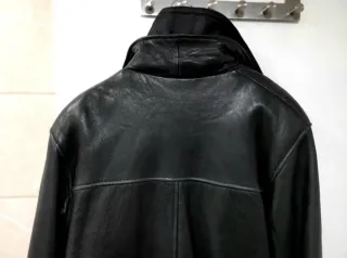 Chaqueta de Piel Leopardo Negra Talla XXL