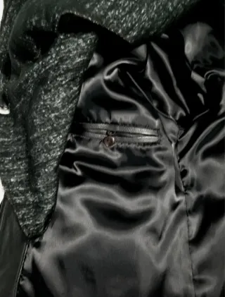 Chaqueta de Piel Leopardo Negra Talla XXL