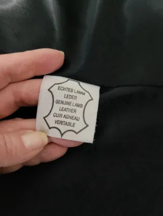 Chaqueta de Piel Leopardo Negra Talla XXL