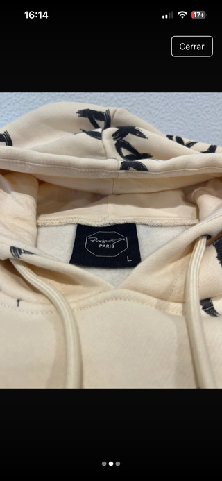 Sudadera Project Paris Beige Estampada