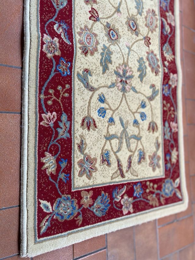 2 Tappeti 100% Lana Crevillente Beige/Rosso