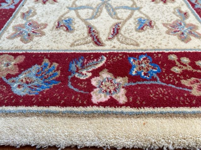 2 Tappeti 100% Lana Crevillente Beige/Rosso