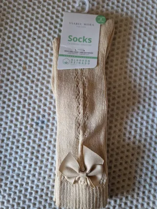 Calcetines Ysabel Mora rosas y blancos