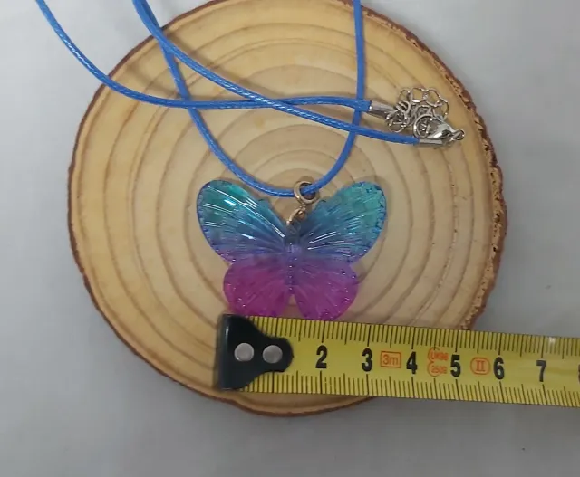 Colgante Mariposa Cuerda Azul