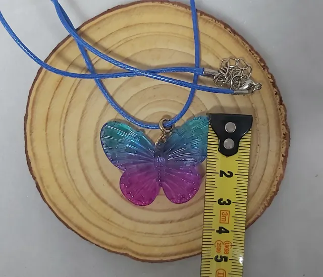 Colgante Mariposa Cuerda Azul