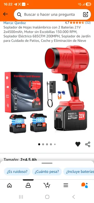 !! A estrenar!! Soplador de Hojas Inalámbrico