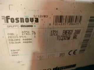 Fosnova 1721.76 lampada Incasso Fluorescente 226mm