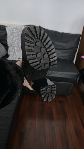 Botines Bershka Negros Tacón Plataforma