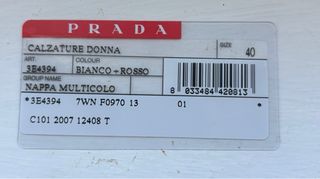 Zapatillas deportivas Prada Talla 40