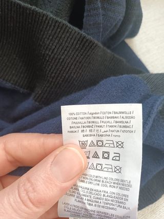 Jersey Guess Negro y Azul 100% Algodón