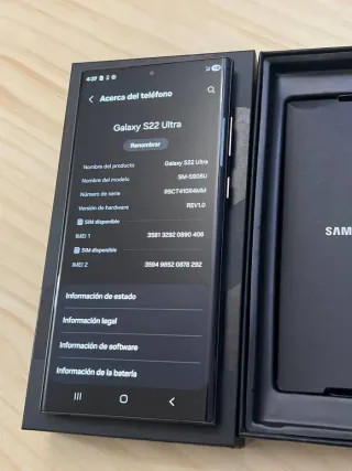 Samsung Galaxy S22 Ultra 5G 128GB Nero