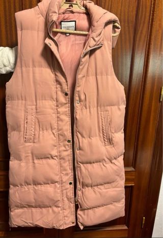 Chaleco acolchado largo GOLD&SILVER rosa