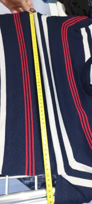 Jersey rayas azul marino, blanco y rojo