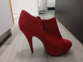 Zapato Rojo Tacón Plataforma