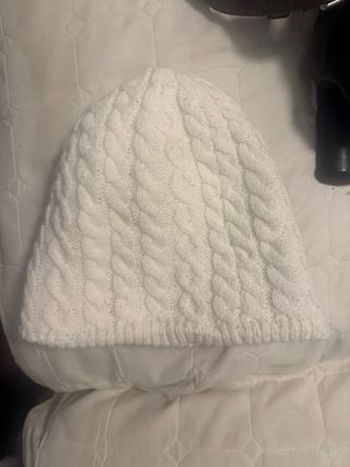 Gorro TressPass tejido trenzado blanco