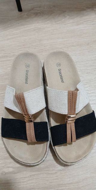 Sandalias Graceland Talla 36 Beige/Negro