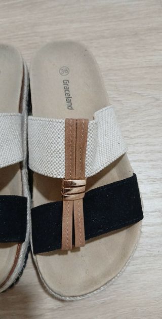 Sandalias Graceland Talla 36 Beige/Negro