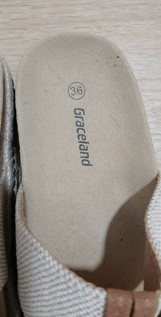 Sandalias Graceland Talla 36 Beige/Negro