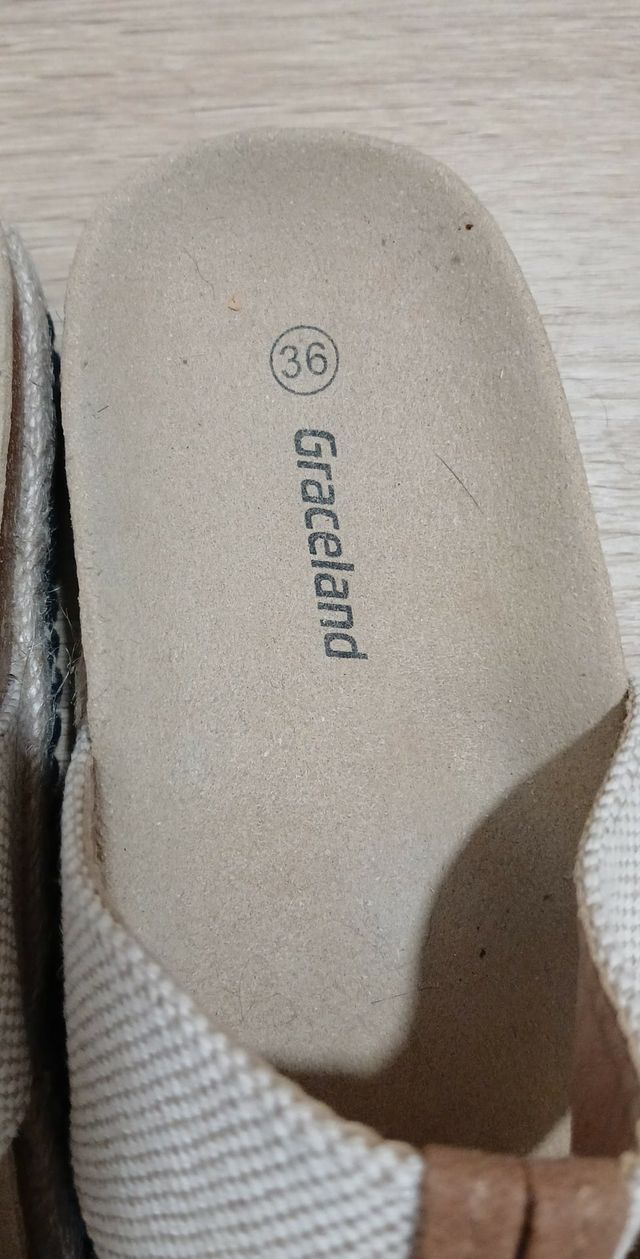 Sandalias Graceland Talla 36 Beige/Negro