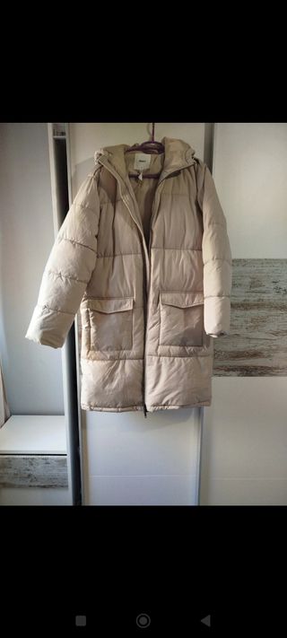 Abrigo acolchado Object beige