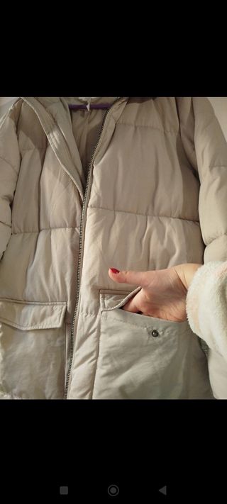 Abrigo acolchado Object beige