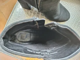 Stivaletti neri similpelle scamosciata 39 - 7 cm