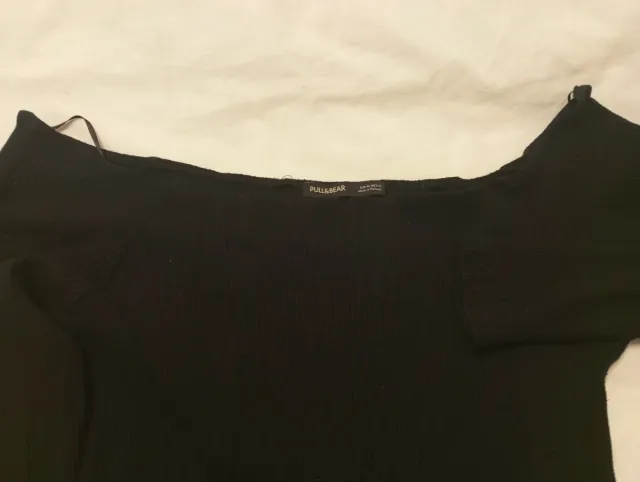 Vestido escote barco negro