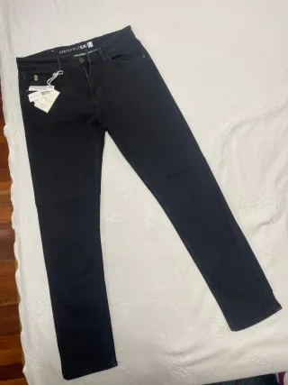 Pantalón vaquero negro Cortefiel Slim M