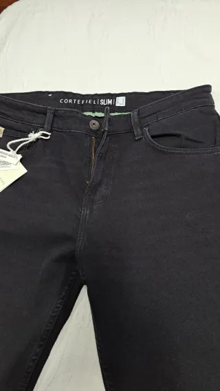 Pantalón vaquero negro Cortefiel Slim M