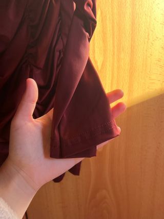 Vestido Burdeos Fruncido