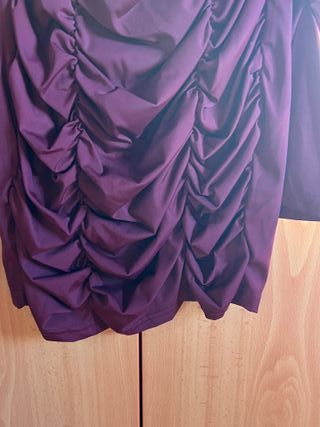 Vestido Burdeos Fruncido